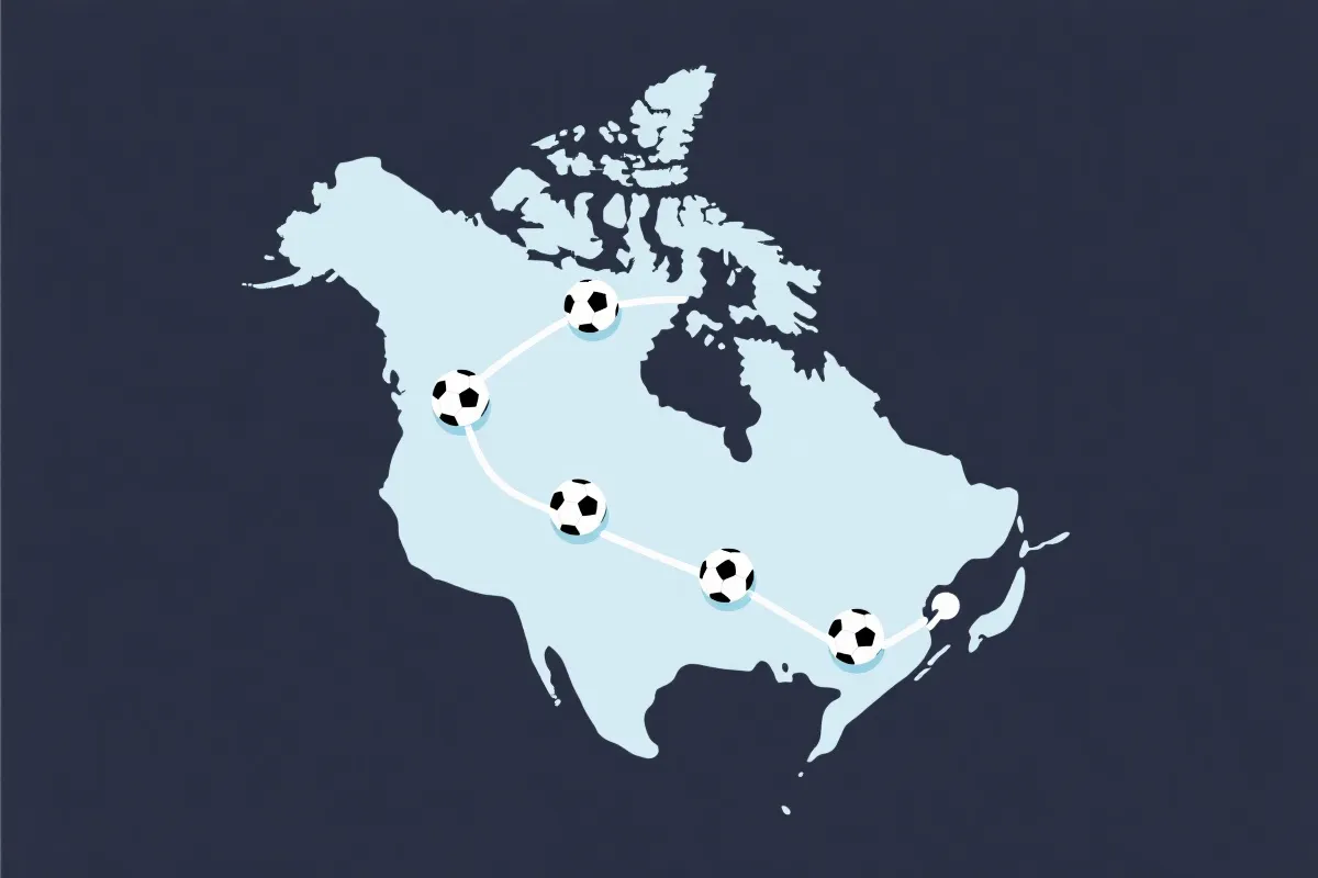 2026 世界杯场馆与城市分布示意